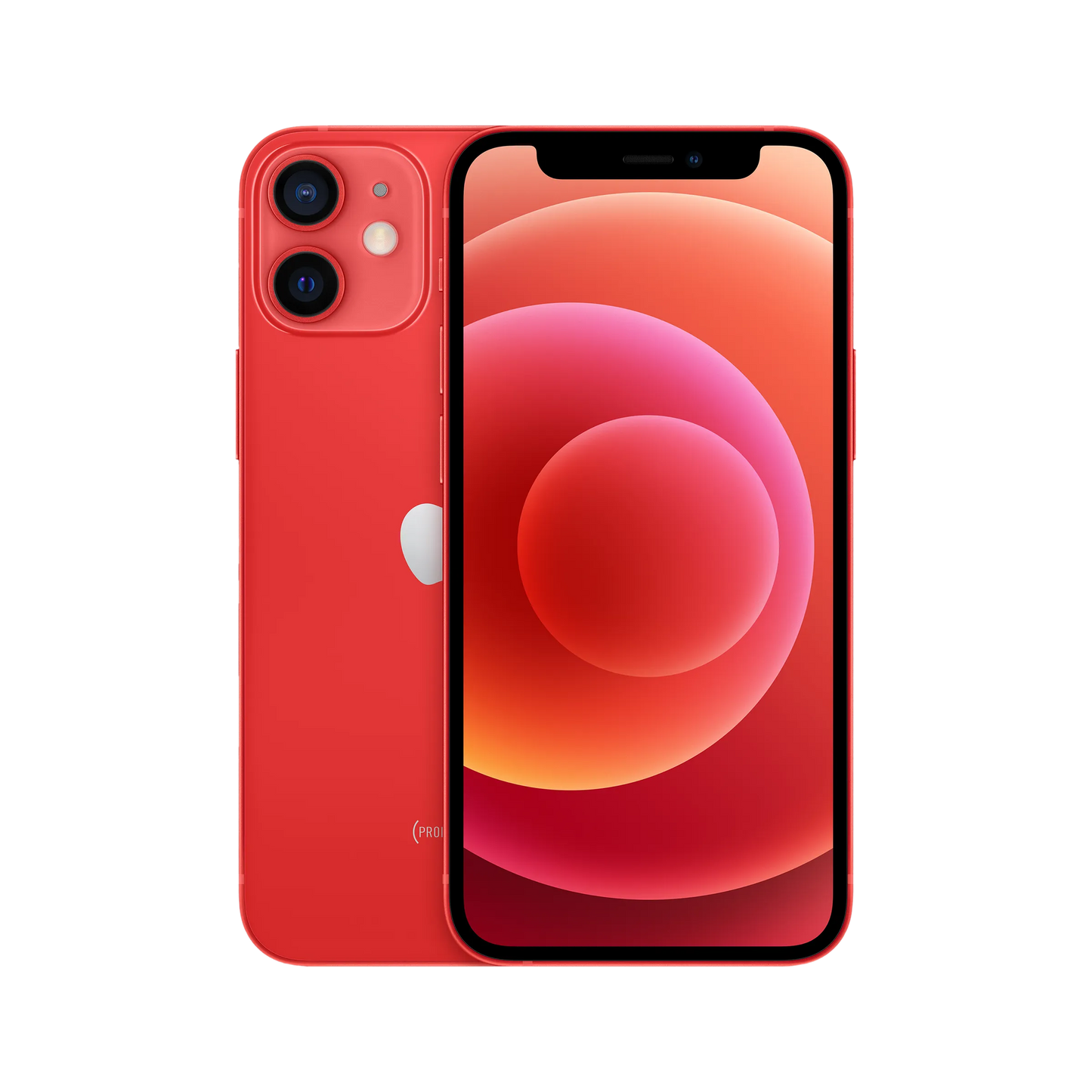 Refurbished iphone 12 mini red front view